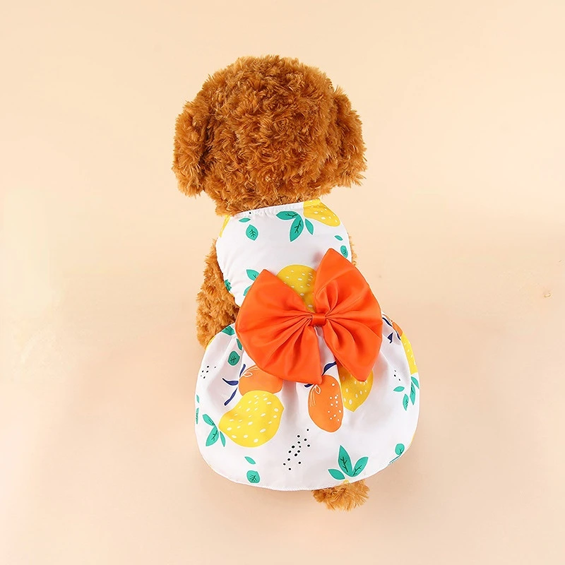 For Dogs Clothes Small Medium Skirt Pet Dog Dress Chihuahua Pomeranian Daisy Puppy Girl Wedding Costume Princess Pet Decoration