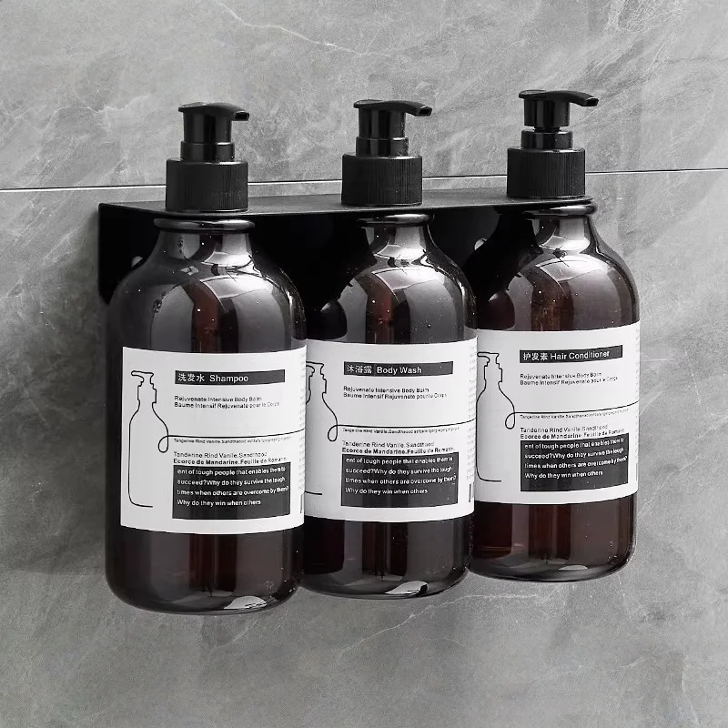 

Tuqiu Soap Dispenser Wall Mounted Bathroom Hand Liquid Soap Dispenser ABS Shampoo bottles Wall Empty Shampoo Bottles Pump