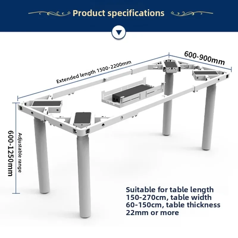 إطار طاولة رفع كهربائي F4Y بأربعة محركات وأربعة أرجل طاولة من الخشب الصلب إطار طاولة كبير من الدرجة الأولى بلاطة صخرية كبيرة الحاملة #4
