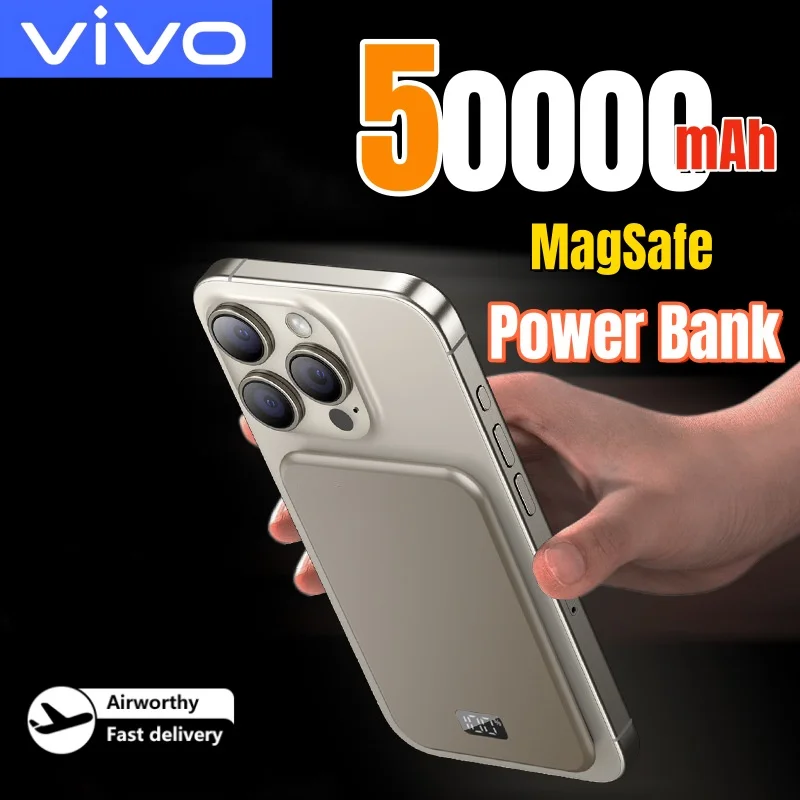 

Магнитный портативный беспроводной PowerBank 50000 мАч PD22.5W внешний аккумулятор с быстрой зарядкой для Magsafe для iPhone Samsung