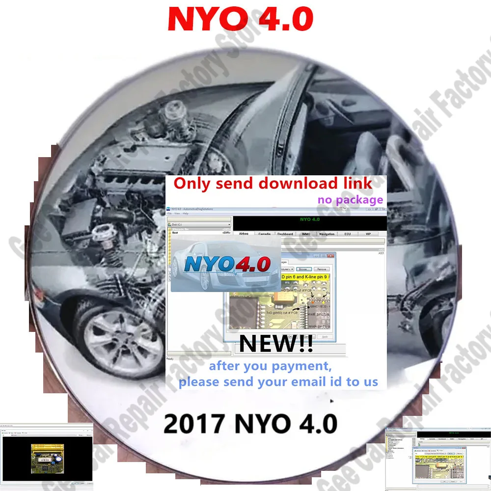 NYO 4.0 New obd2 scanner Full Database Airbag+Carradio+Dashboard+IMMO+Navigation Car Maintenance Tools Auto Data Repair Software