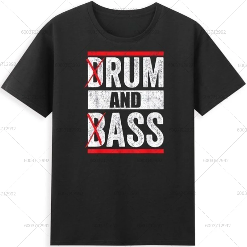 تي شيرت قطني للرجال طبل وباس رم والحمار مضحك قائلا الساخر ميمي خمر قصيرة الأكمام تي شيرت المرأة المتضخم Harajuku