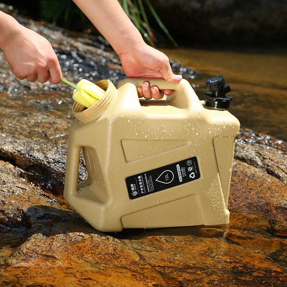 11/12L Outdoor Water Bucket Large-Capacity 워터백 Camping Water Bag Container with Faucet Driving Water Tank for Picnic Hiking캠핑물통