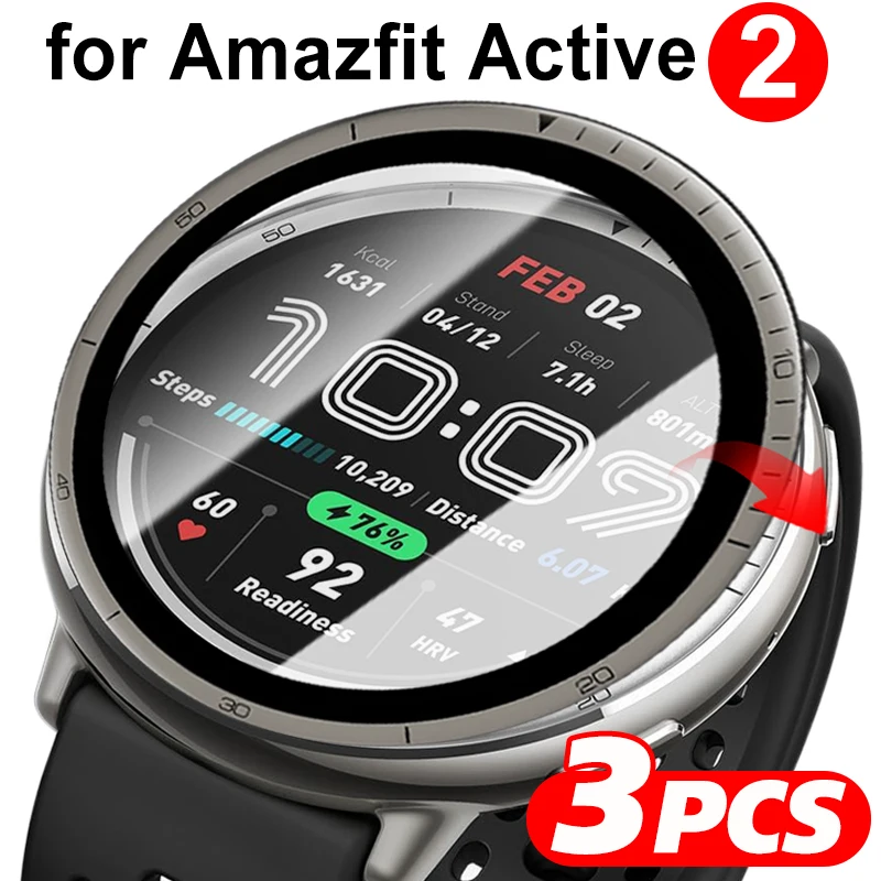 

Защитная пленка для экрана Amazfit Active 2, 3-1 шт., защитная пленка от царапин, 3D-покрытие, мягкая HD-пленка для умных часов Amazfit Active2