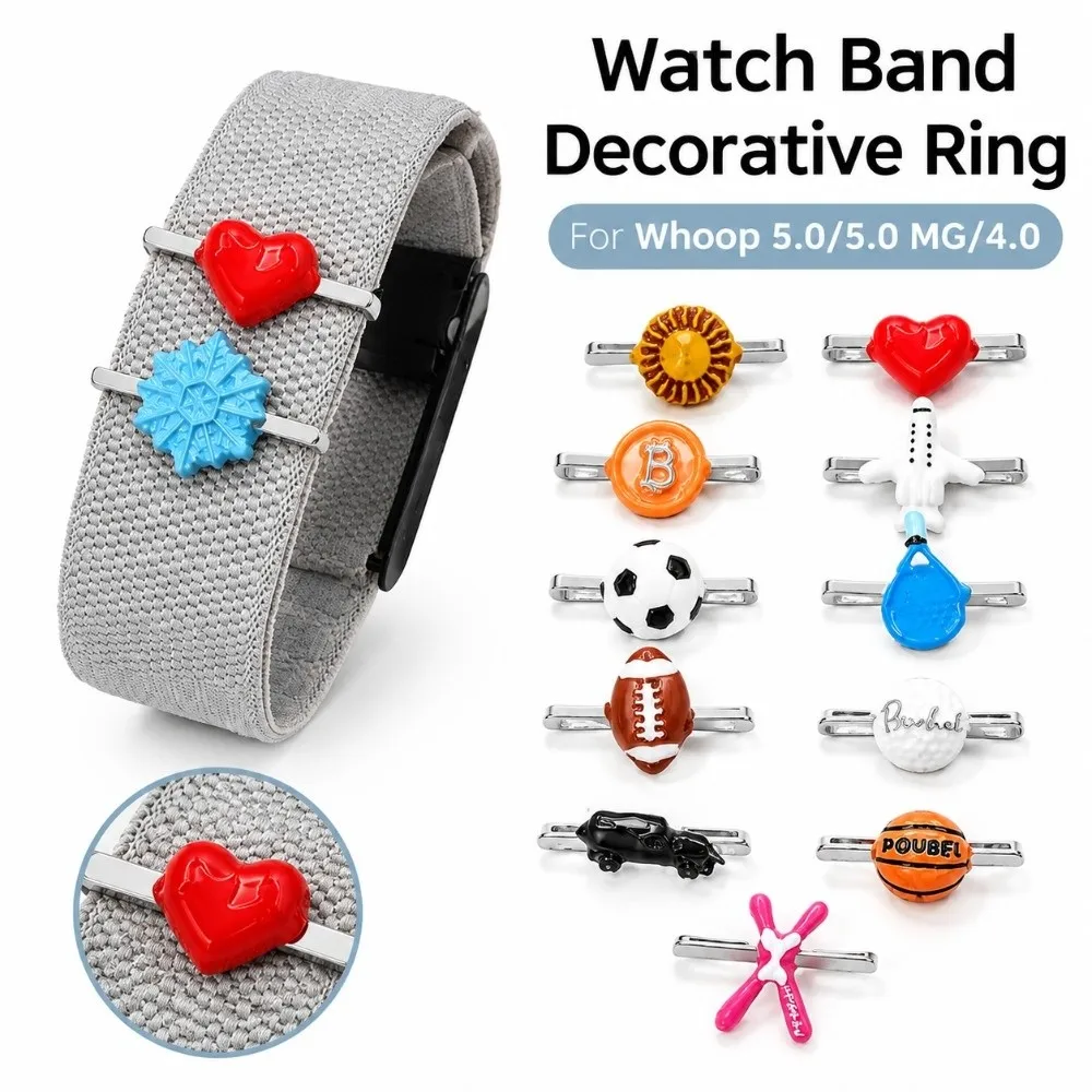 Metal Watch Strap Decorative Ring Cartoonish Jewelry Items Watchband Charms Ornament for Whoop 5.0/5.0 MG/4.0