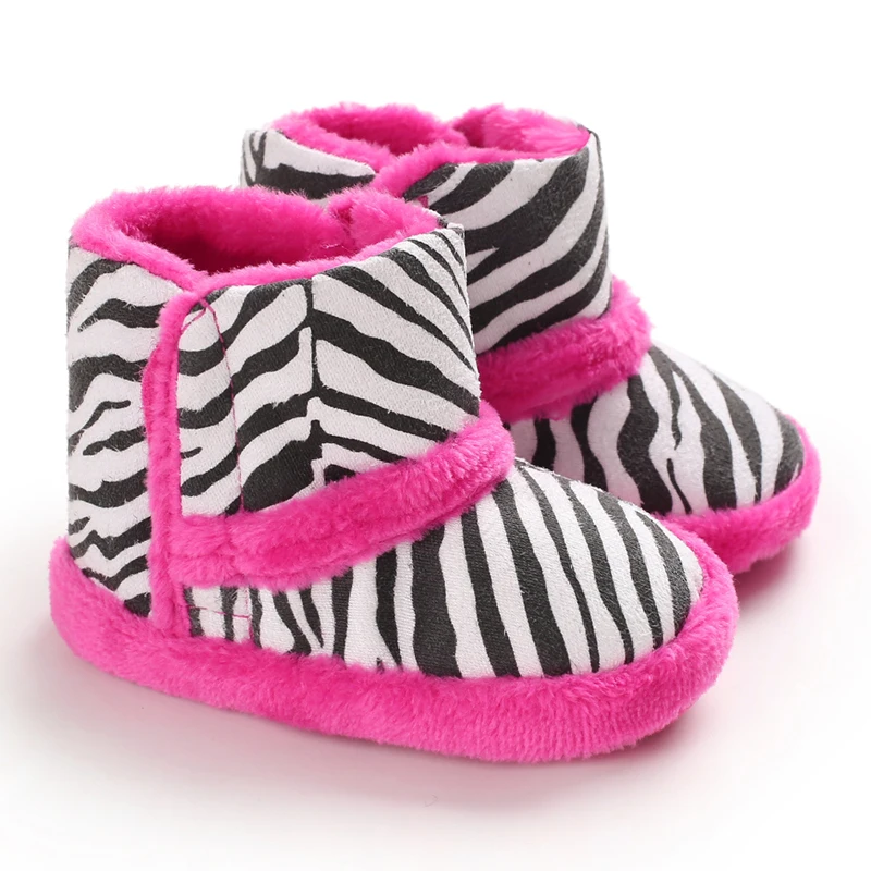 

Winter fashion simple striped cotton shoes for babies, comfortable and warm cotton boots suitable for 0-18 months old