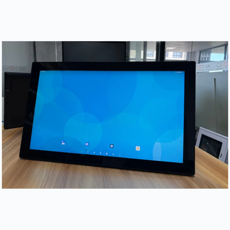 Large touchscreen tablets of various sizes, 13.3 to 55 inches, Android Linux PoE wall-mounted LCD displays with PoE support