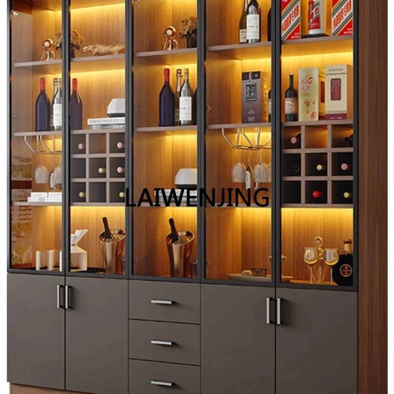 SGF glass door wine cabinet rack dining side against the wall high-end display cabinet