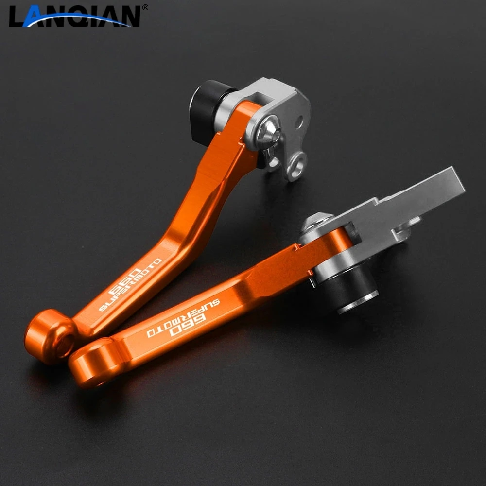 CNC Aluminum Dirt Bike Pivot Brake Clutch Levers Motorcoss Accessories For 660SUPERMOTO 2002 2003 2004 2005