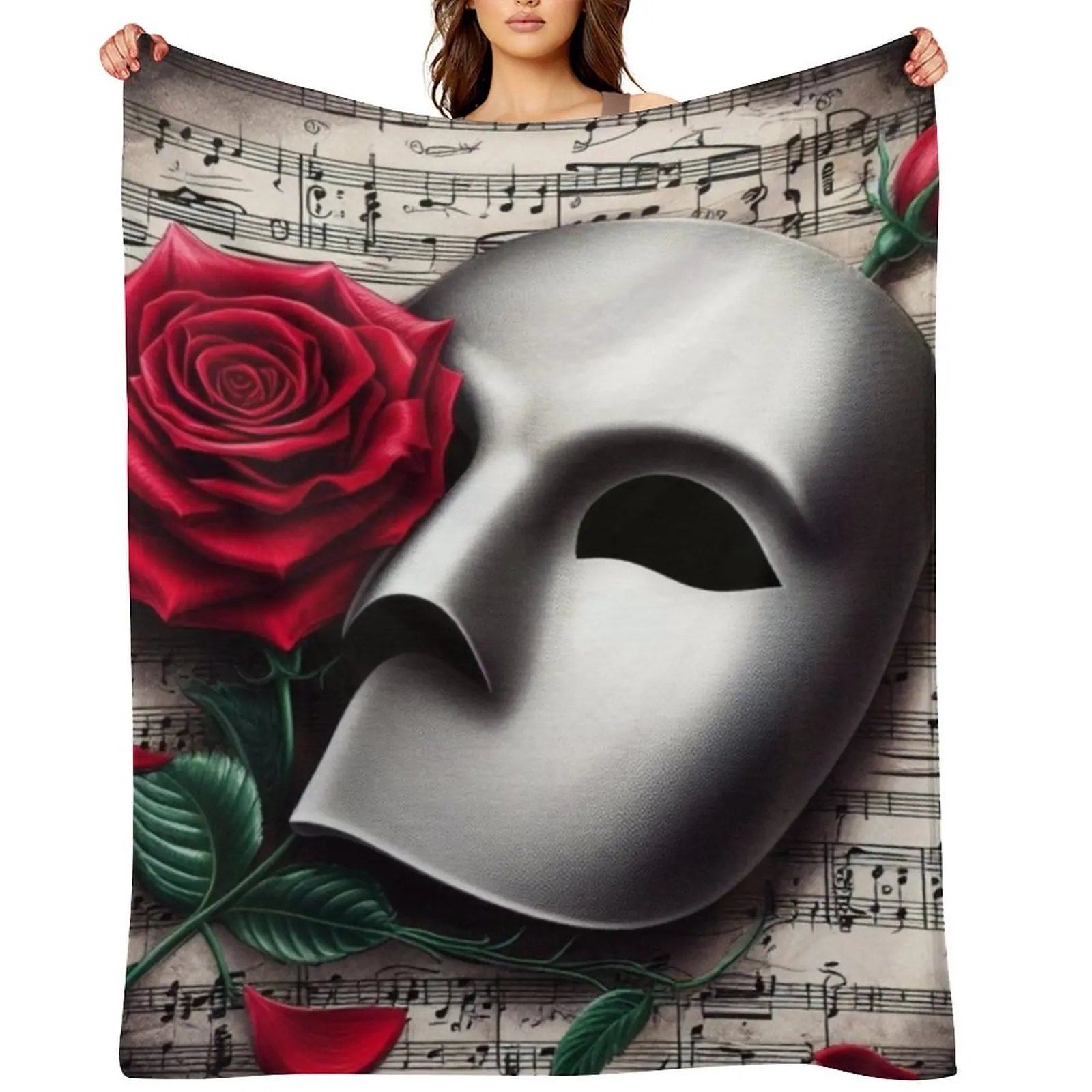 

Phantom of The Opera Musical Genius Throw Blanket Bed covers Flannels warm winter Soft Plush Plaid Blankets