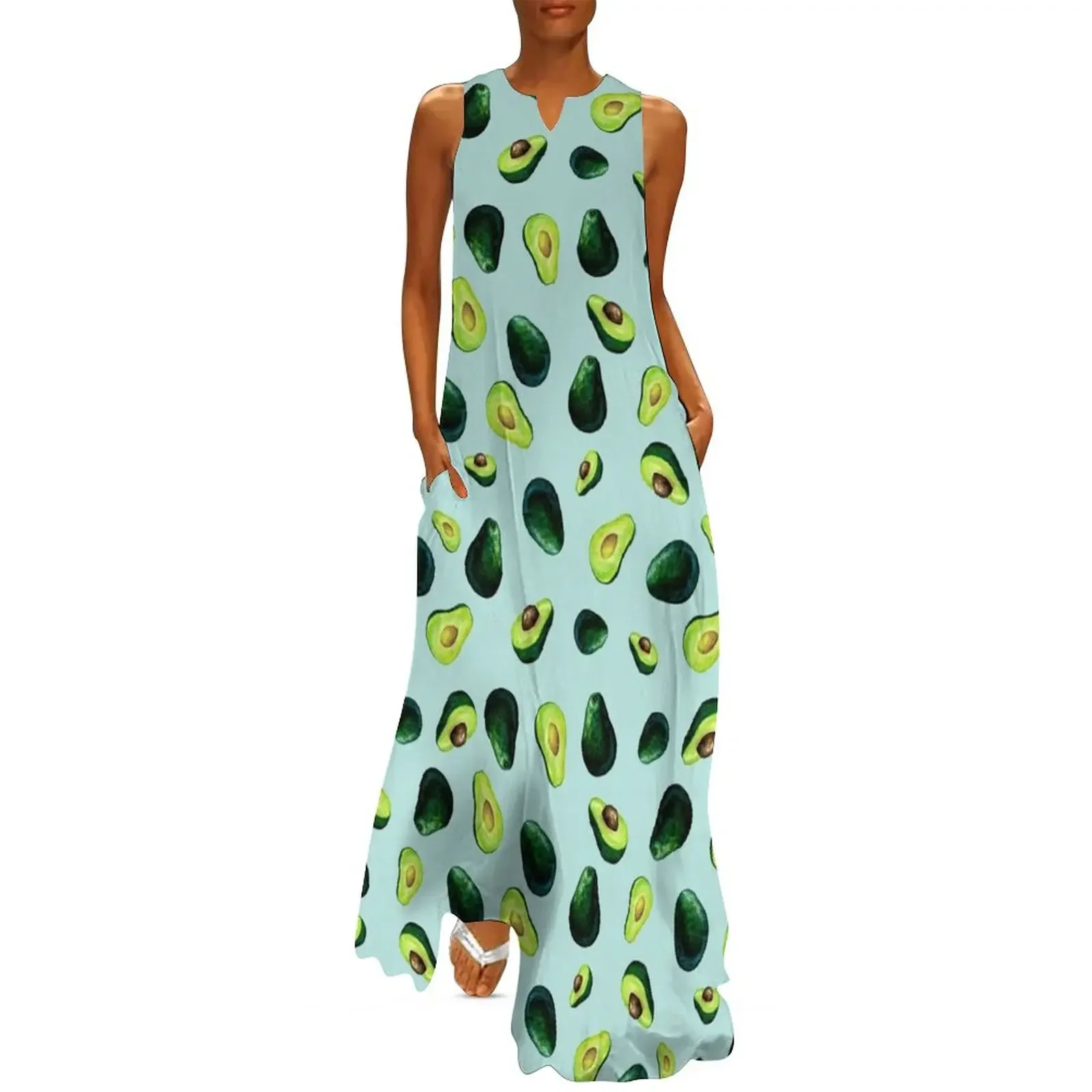 

Avocado Pattern Long Dress dresses for special events Dress for girls evening dress woman