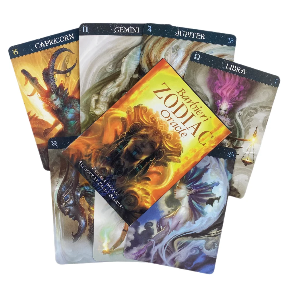 Barbieri Zodiac Oracle Cards Divination Tarot Board Game Deck Fortune Telling Family Party Guide Versions Edition