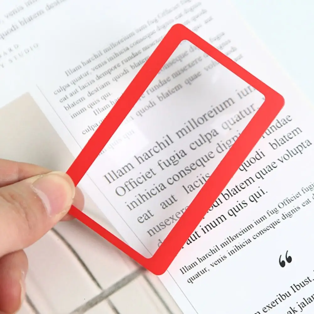 10PCS Portable Card-Sized Magnifying Glass Slim Pocket Magnifier for Reading Small Text,Receipts Fine Print,for Everyday Use