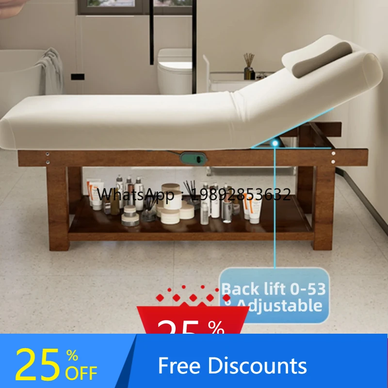 AA Solid Wood Massage Bed Latex Eyelash Bed Spa Tattoo Embroidery