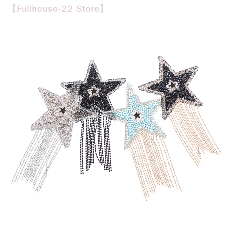 【MAX-22】Stylish Crystal Rhinestone Star Tasse Iron On Patches Applique For Clothing Shoe Bag Sticker Jewelry Accessories