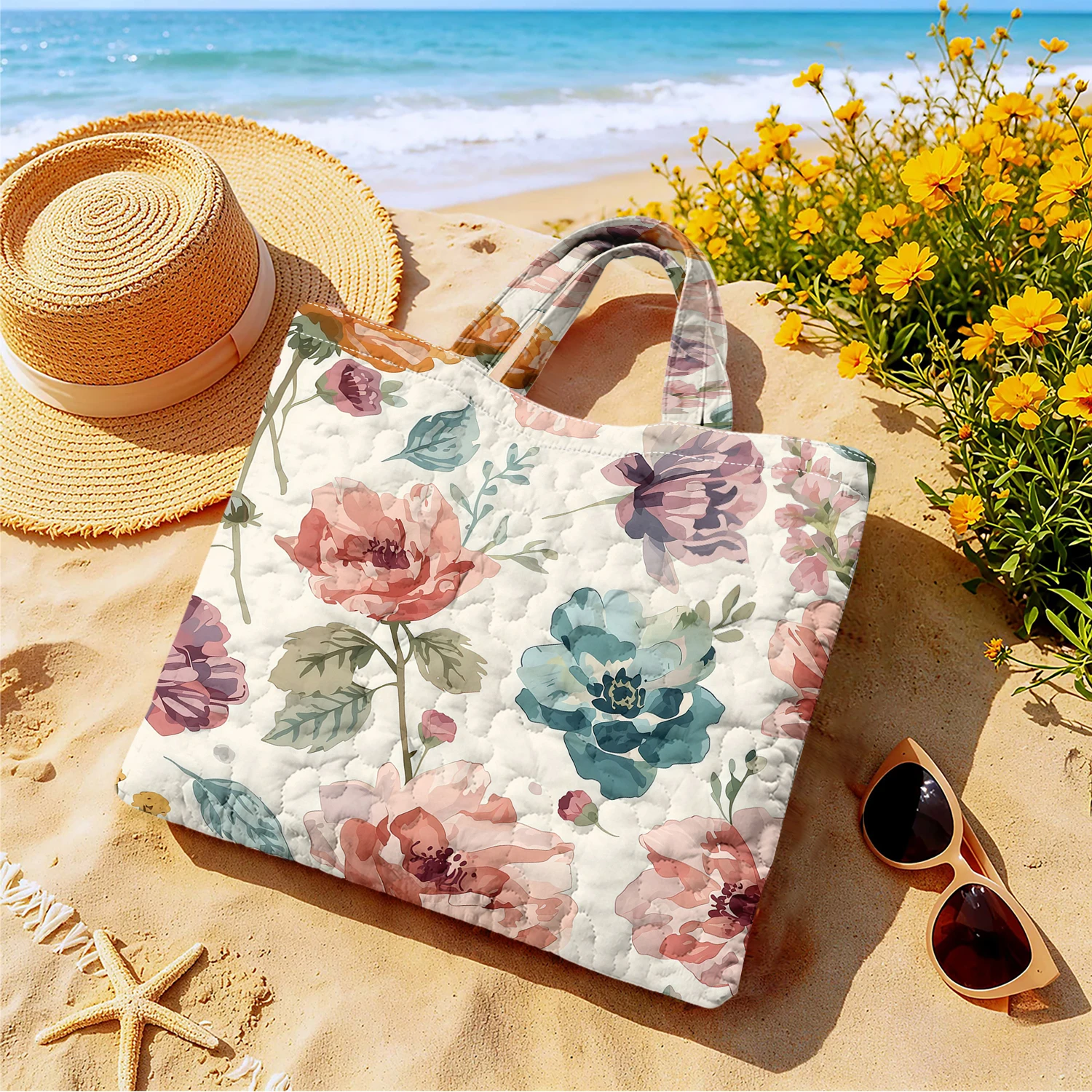 กระเป๋าสะพายไหล่ผ้าแคนวาสลายกุ - Vintage Fashion Shop บทวิจารณ์และราคา
