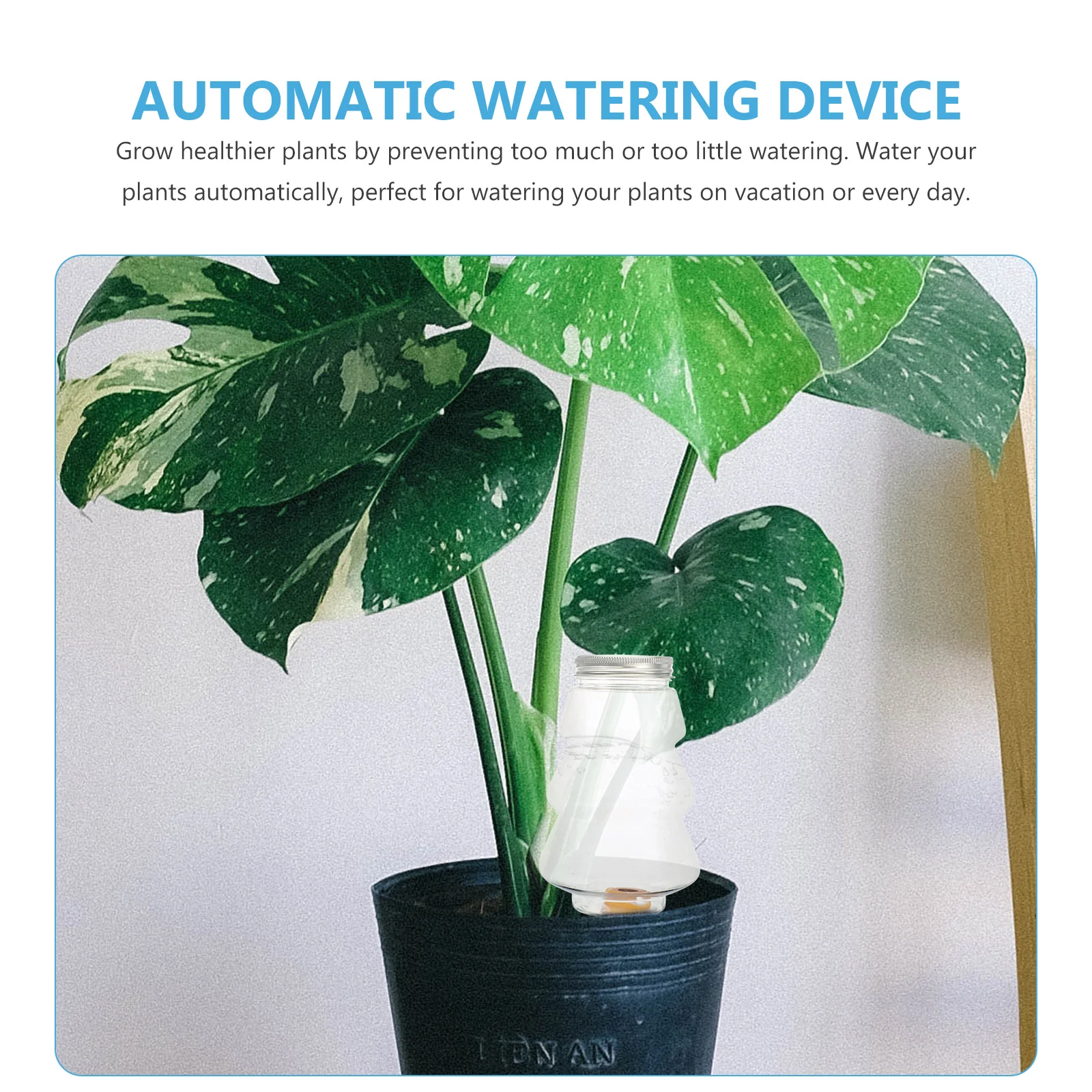 

2Pcs Automatic Plant Waterer Ceramic Plastic Self Spikes for Indoor Garden Vacation Use - System for Healthy