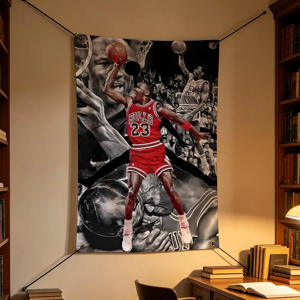 Basketball Michael Jordan GOAT Legend Flags Personalized Flag Room Dorm Camping Picnic Garage Bar Indoor Outdoor Wall Decor