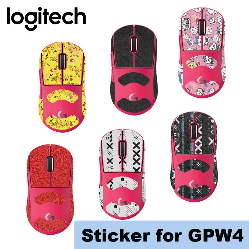 Mouse Grip Tape Skate DIY Handmade Sticker Non Slip Lizard Skin Suck Sweat For GPW4  Feet Sticker  White/Black