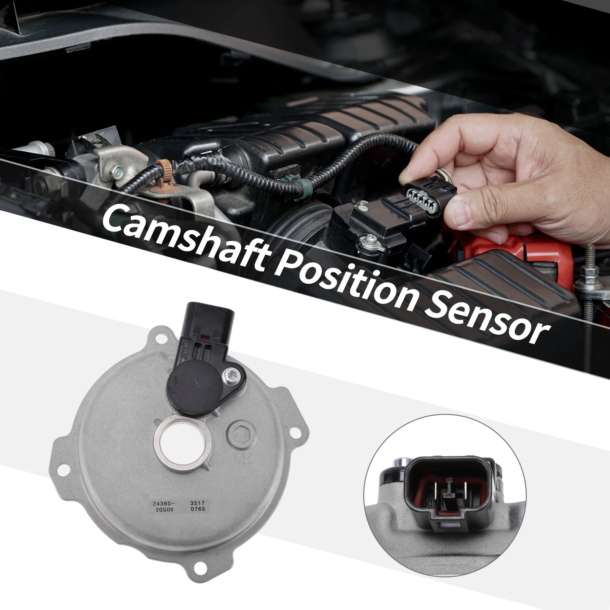 UXCELL No.24360-2GGD0 Sensore di posizione albero a camme per Hyundai Santa Fe Sport 2.0L 2.4L