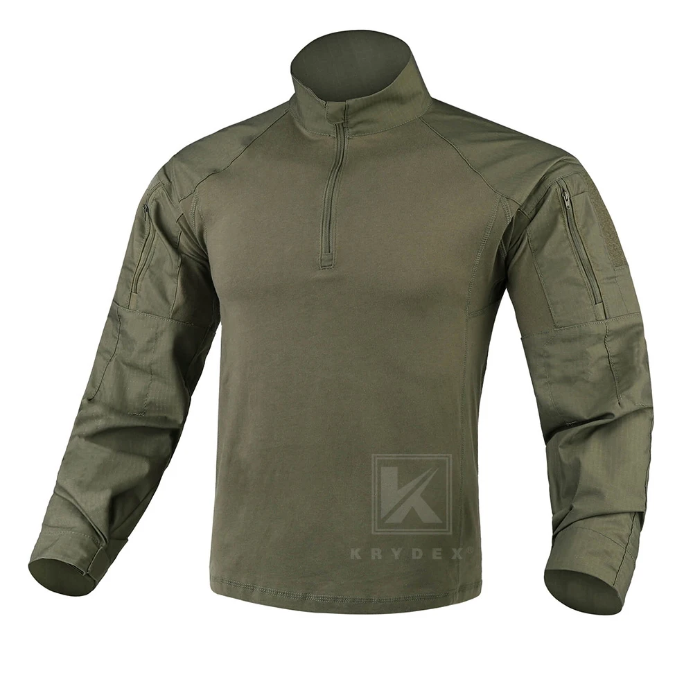 KRYDEX Tactical G4 Combat Shirt Ripstop Rapid Assault Long Sleeve Men’s Shirt with Elbow Pads Hunting Clothing