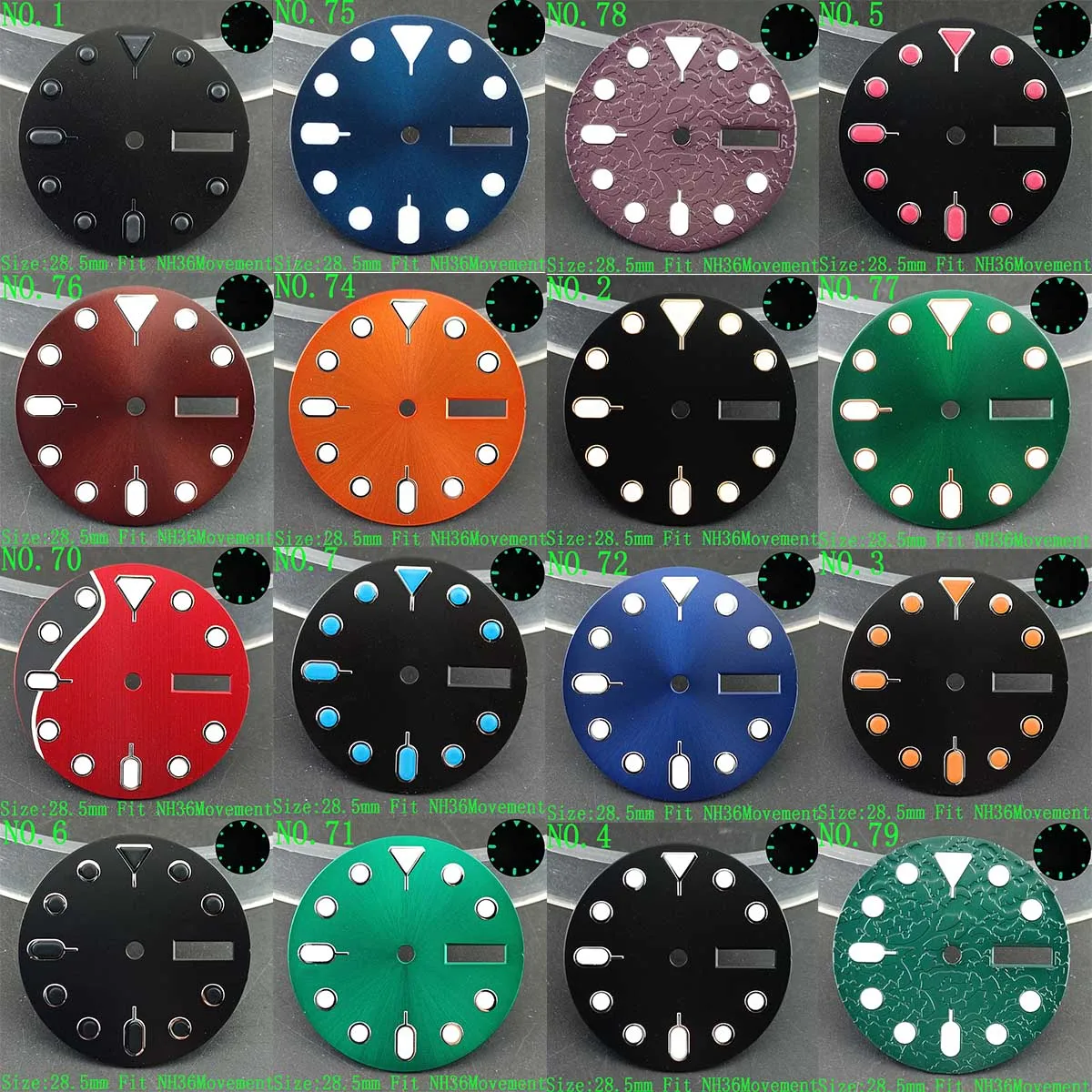 مشاهدة أجزاء الاتصال الهاتفي 28.5 مللي متر 29 مللي متر 31 مللي متر الليزر العقيم التدرج لون نقي الطلب مضيئة مناسبة ل NH35 NH36 ايتا 2836 2824 ميوتا 82