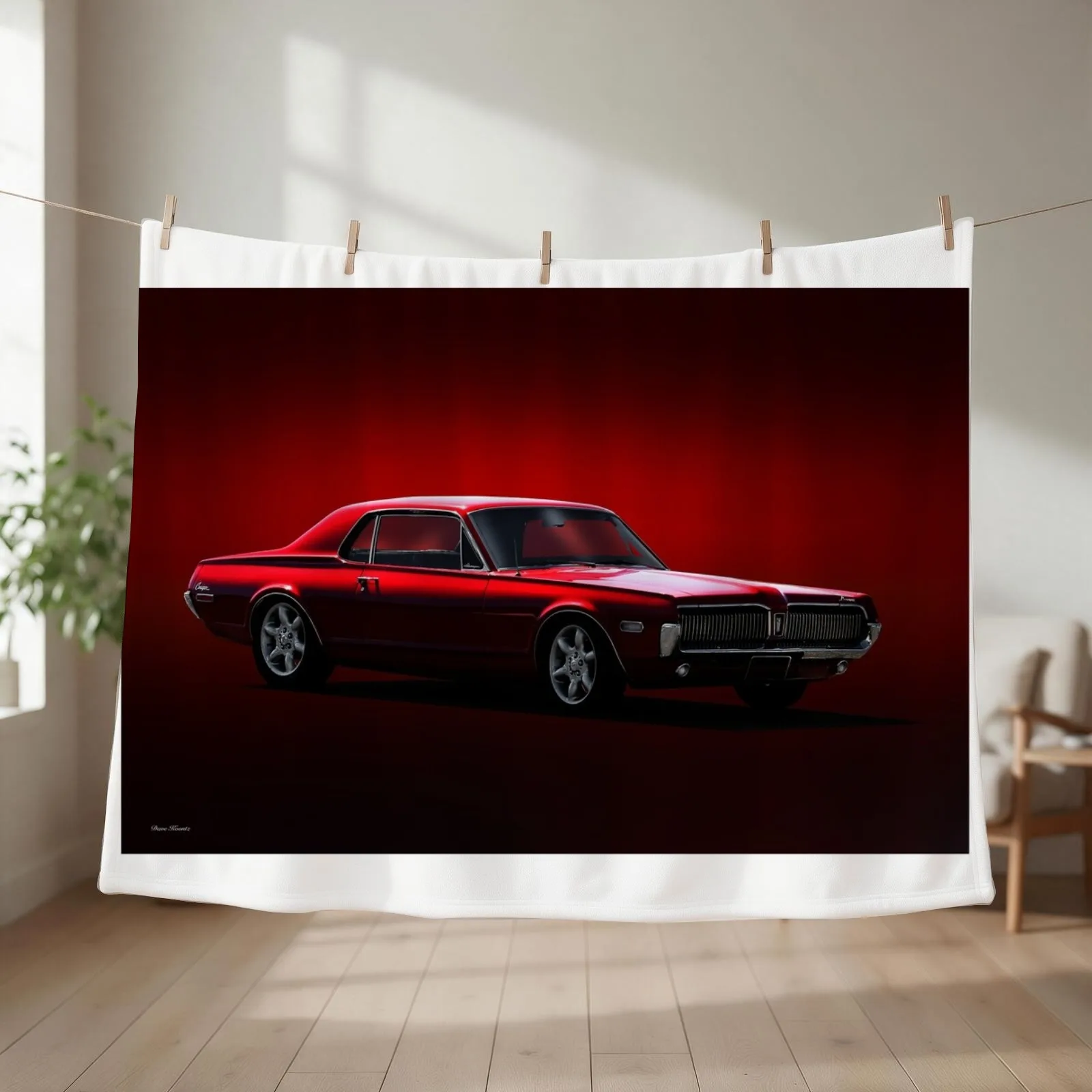 1968 Mercury Cougar Throw Blanket couch cozy soft plush fuzzy picnic outdoor blanket