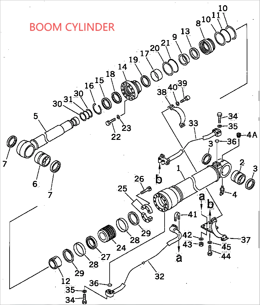 KOMATSU PC300-6 BOOM/ARM/BUCKET CYLINDER SEAL KIT AND MAIN PUMP MAIN VALVE SWING MOTOR TRAVEL MOTOR AND CENTER JOINT SEAL KIT