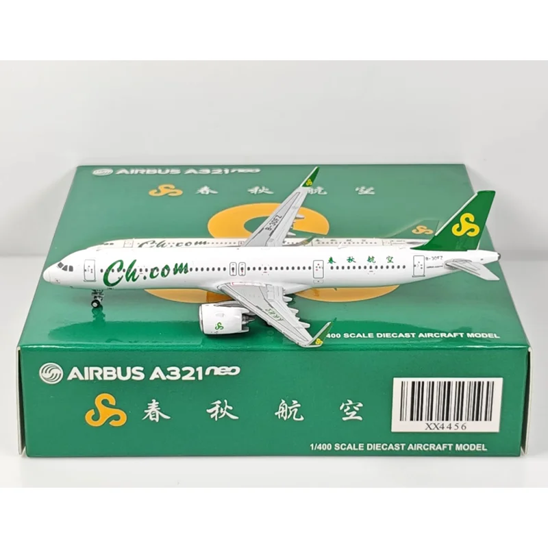 JC Wings Diecast 1/400 Scale XX4456 Spring Airlines A321neo B-30FZ Alloy Aircraft Model Collectible Ornament Decoration