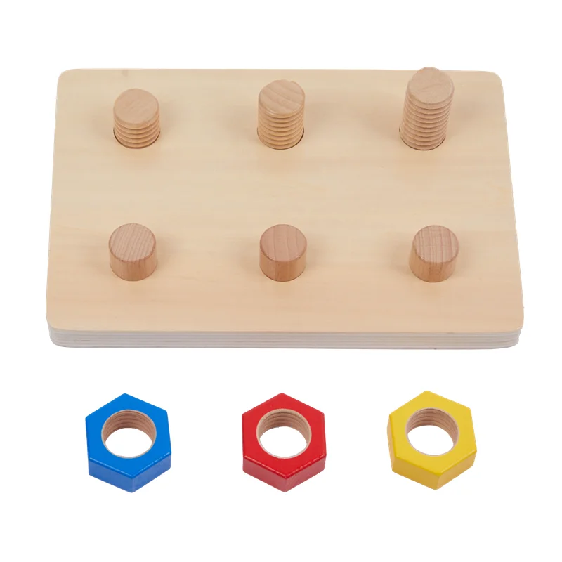 Jogo de parafusos Montessori Nuts and Bolts Board, Atividades motoras finas, Brinquedos educativos para crianças, Habilidade básica de aprendizagem Material