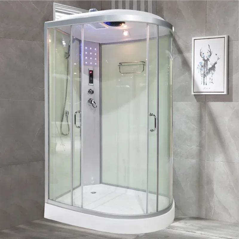 Integral shower room tempered glass household partition bathroom integrated wet and dry separation bath screen