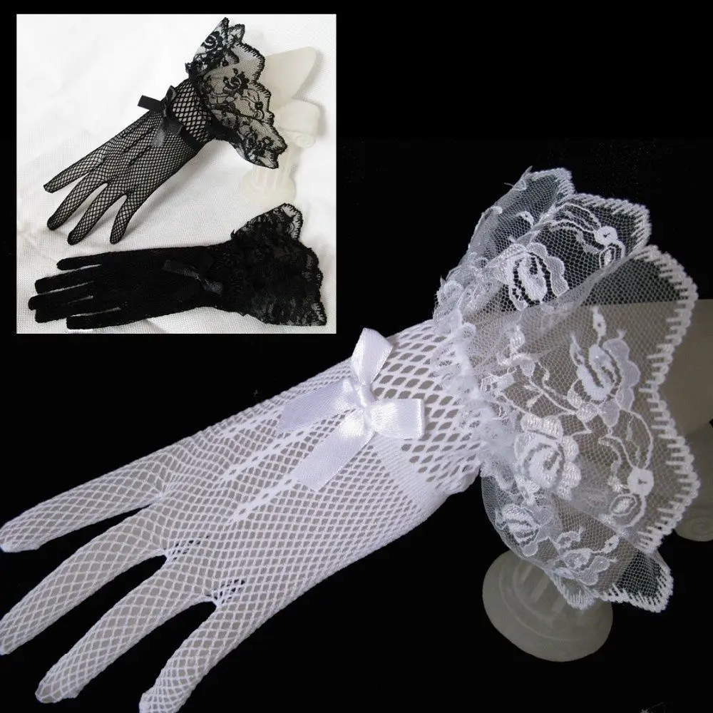 

Women Dinner Fancy for Party Bridal Wedding Dress Gloves Lace Gloves Prom Evening