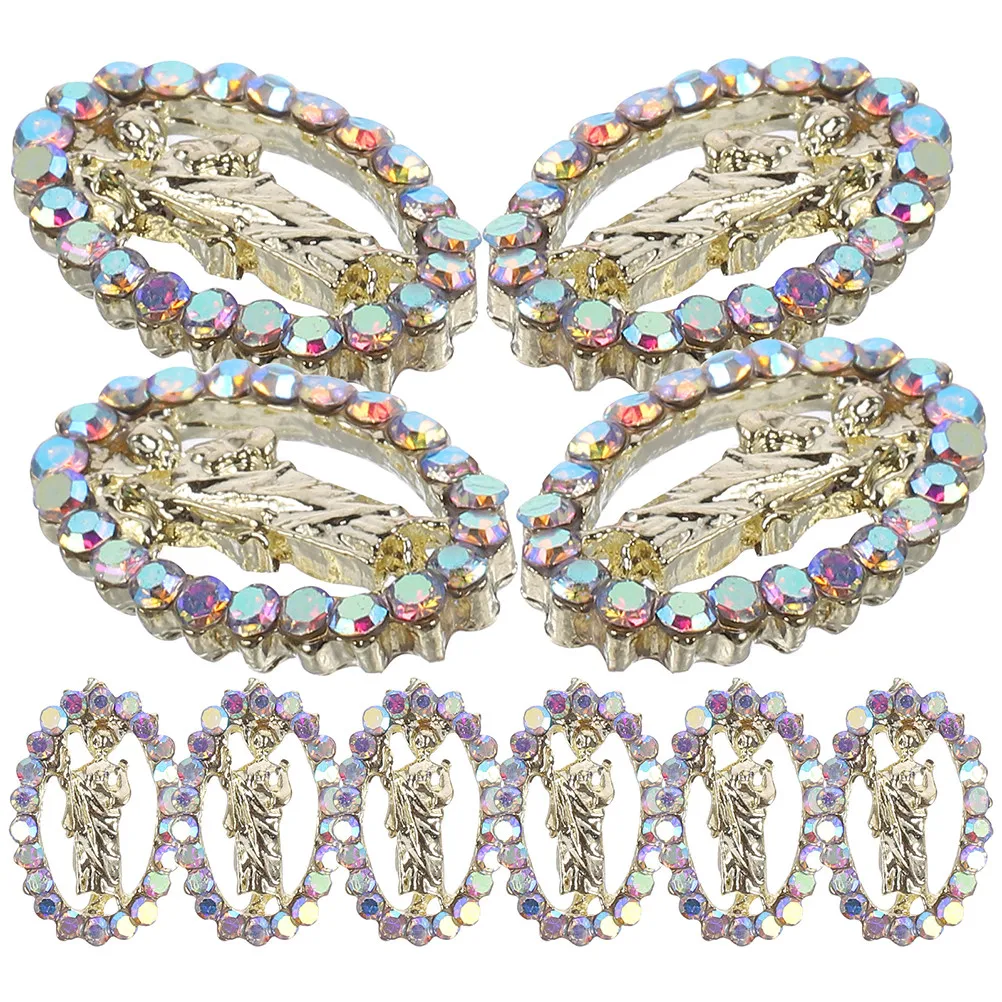 24pcs Jesus Design Nail Charms for Manicure – Fade-Resistant, Sturdy Decorations for Prom, Birthday, Christmas & New Year