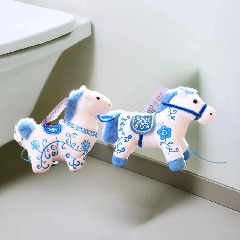 Zoete vintage pony gevulde sleutelhanger, cartoon tas hanger, perfecte paar token