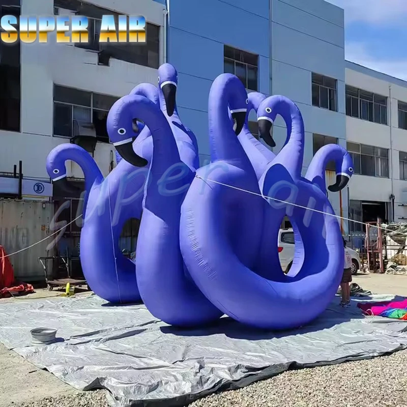 Purple Inflatable Flamingo Arch, Giant Blow Up Flamingo Entrance Archway for Wedding Party Event Festival Decor, Custom Size