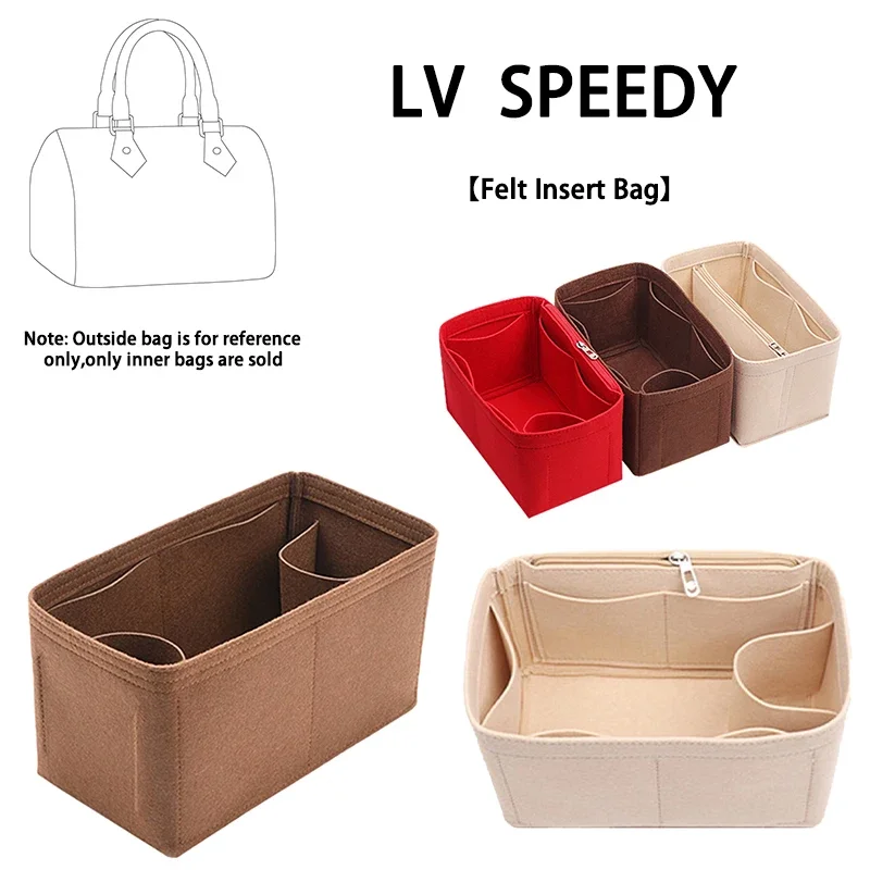 EverToner Felt Cloth Insert Bag Organizer for LV ONTHEGO Tote Speedy bag Makeup Organizer