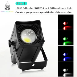 4-10pcs/100W RGBW 4 in 1 COB Par Light Warm White Cool White LED Stage Spotlight Professional DJ Disco Equipment Stage Lighting