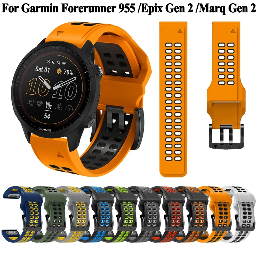 QuickFit 22/26mm Silicone Strap For Garmin Forerunner 955 Solar 965 945 935 LTE Fenix 6X pro 7X pro 5X plus Watch Band Bracelet