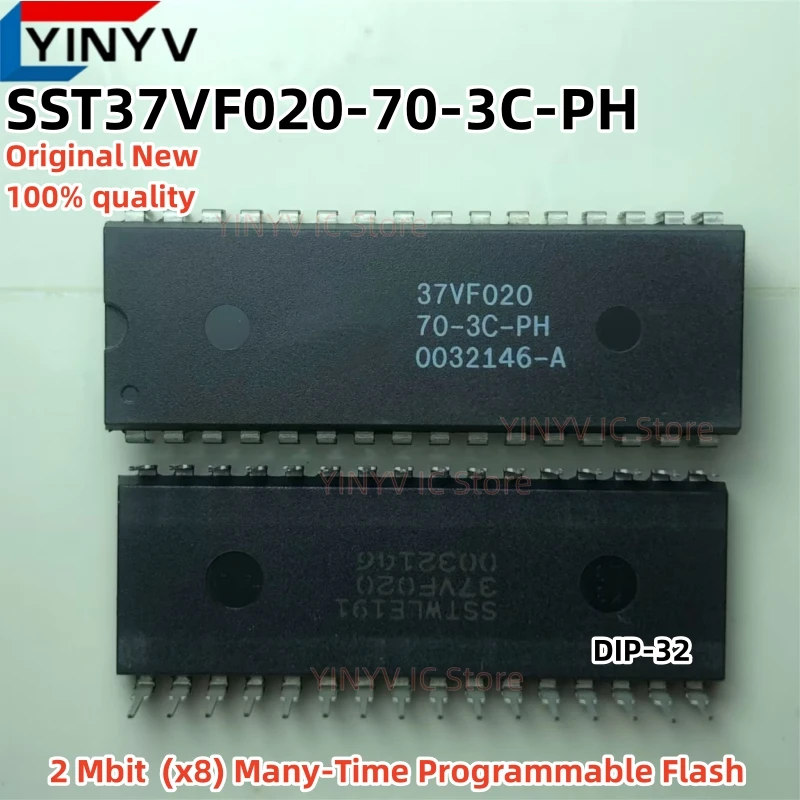2Pcs SST37VF020-70-3C-PH DIP-32 37VF020-70-3C-PH SST37VF020 37VF020 2 Mbit  (x8) Many-Time Programmable Flash New 100% Quality