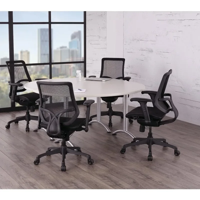 1000 Series Ergonomic Mesh/Mesh Mid-Back Task Chair, Black/Black, BIFMA Compliant