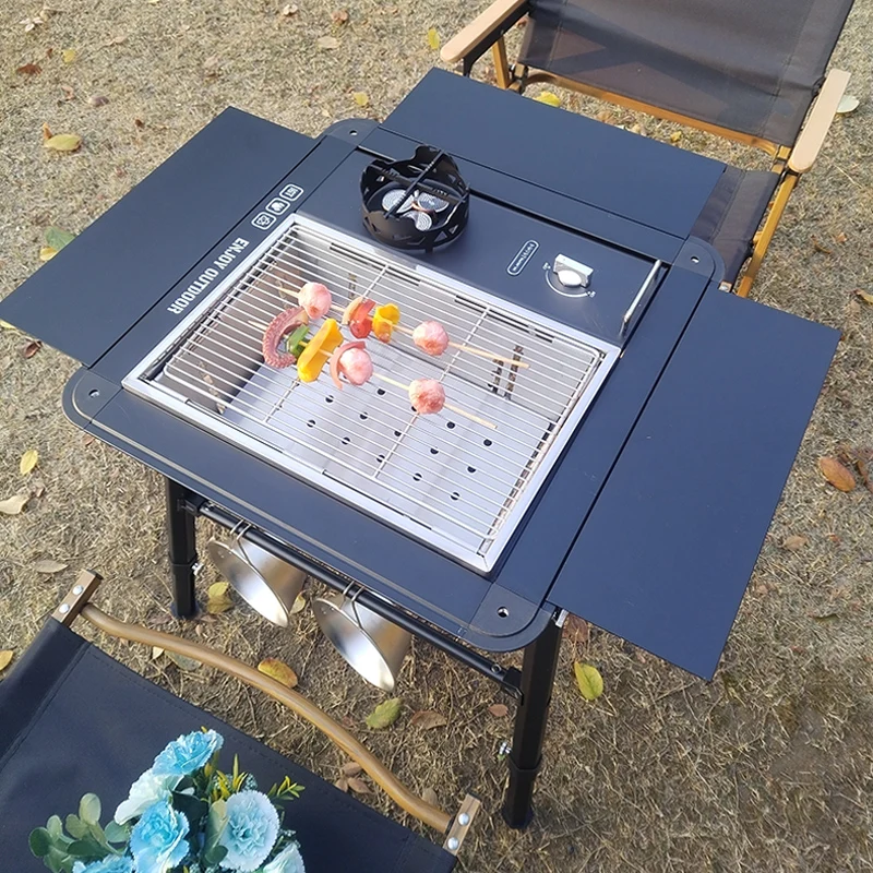 1.5 Unit Lightweight Backpack camp roll table Lohascamping Folding IGT table Expand adjustable leg desk Desktop burner bbq table