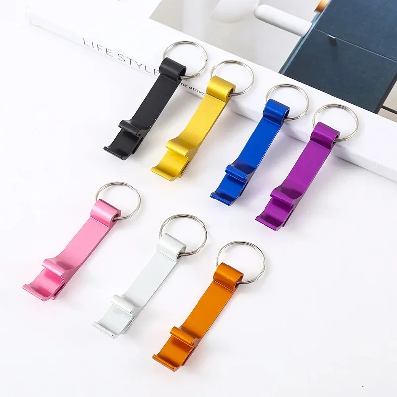 Portable Beer Bottle Opener Keychain Mini Pocket Metal Beverage Bottle Opener Custom Logo Promotional Gift Personalized JJ4939