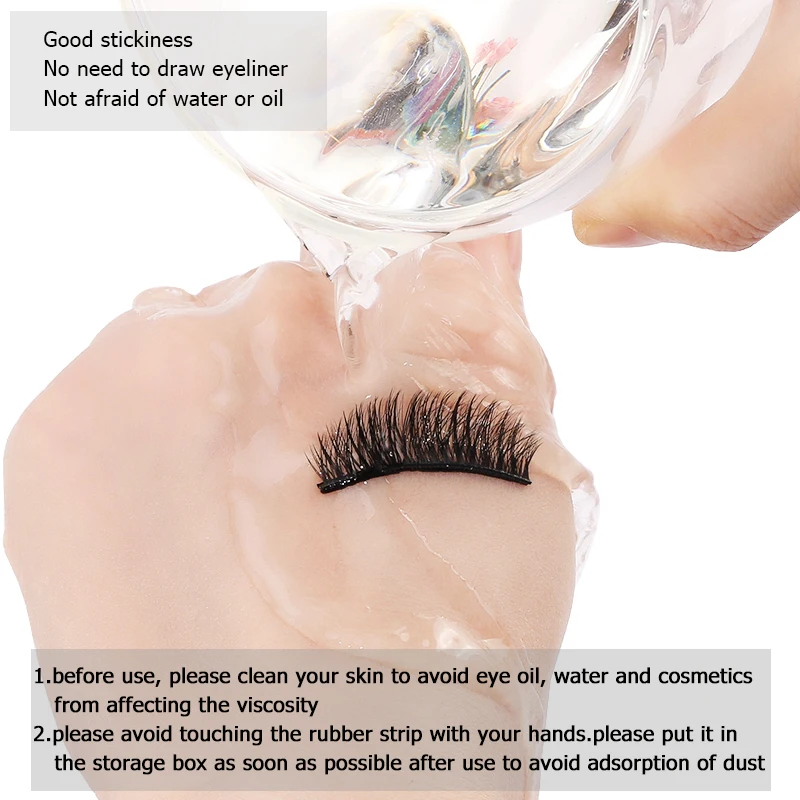 40 Pcs/Box Reusable Self-Adhesive Glue-Free Eyelash Glue Strip False Eyelashes Makeup Tools No Glue eyelashes Hypoallergenic