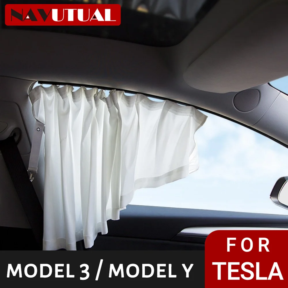 Privacy Sun Shade Custom-Fit Car For Tesla Model 3 Y Side Window Sunshade Blind Shading for Camping Hiking Rest Accessories