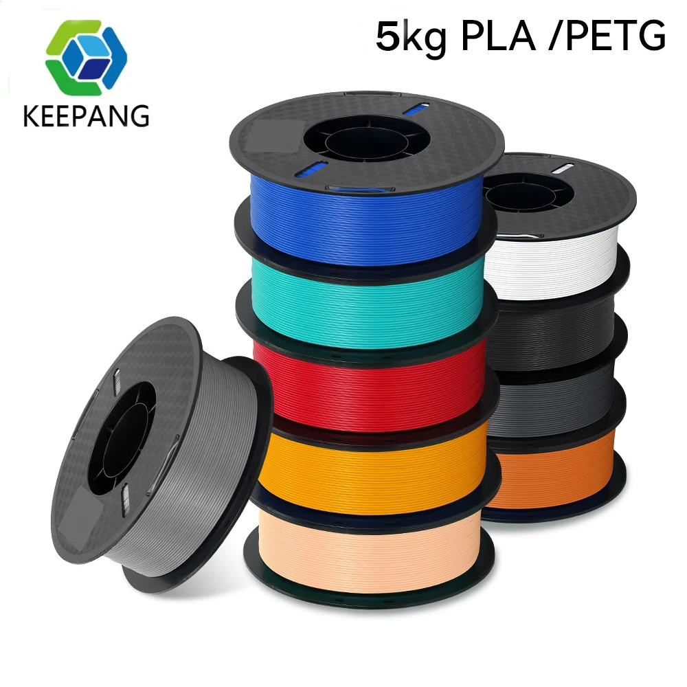 KEEPANG PLA/PETG 3D Printer Filament 1.75mm 5KG Mix Color 100% No Bubble Non-toxic PLA  3D Printing Materials for 3D Pen