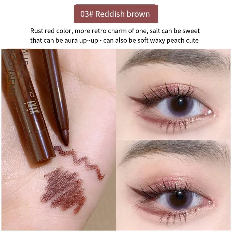 Eyebrow Pencil Color Glue Eyeliner Liquid Very Fine Non-smudging Color Waterproof  Sweat Resistant Brown Novice