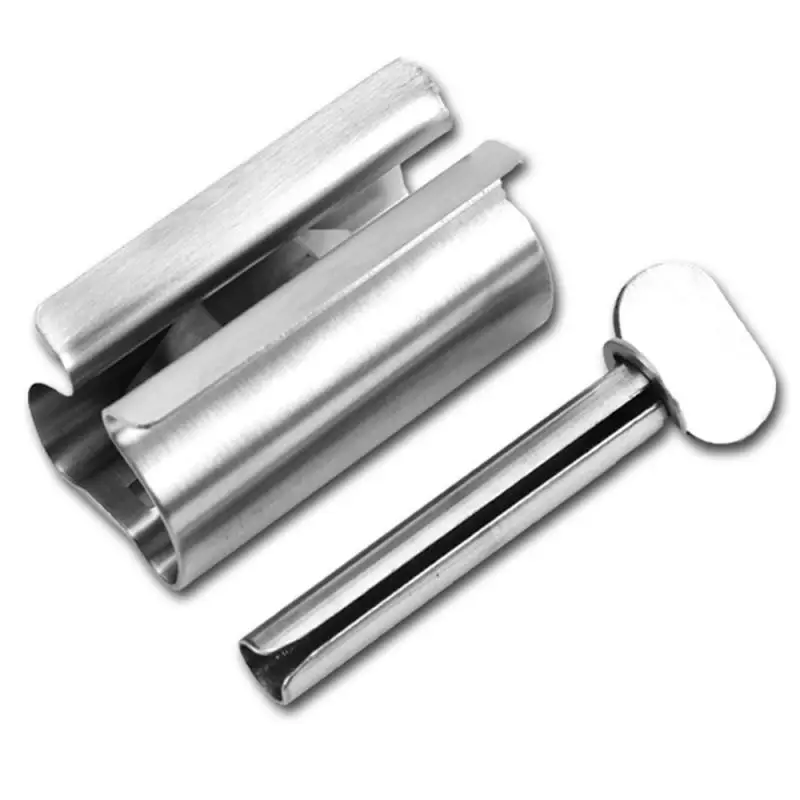 Bathroom Accessories Toothpaste Squeezer Tube Roller Stainless Steel Wringer Roller Rotate Dispenser for Ointments Cosmetics