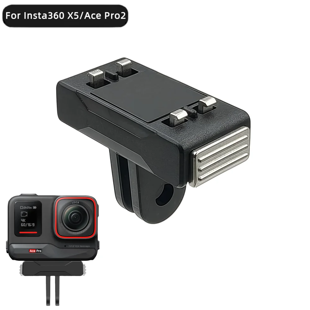For Insta360 X5 Ace Pro 2 Magnetic Two Claw Adapter 1/4 Thread Universal Port Camera Magnet Accessories