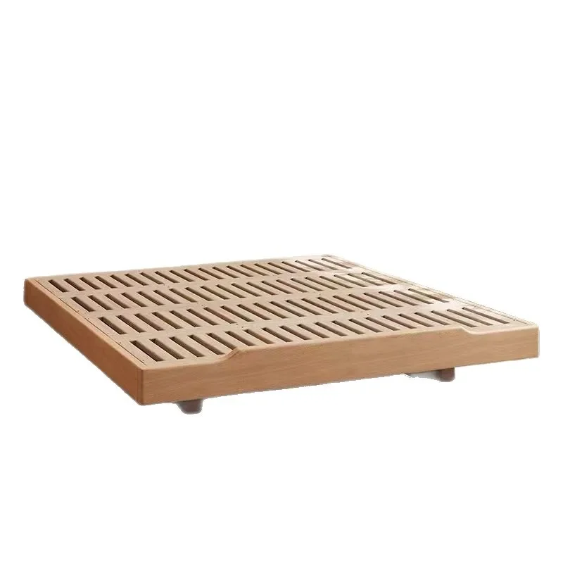 Tatami beech row skeleton platform 1.5 meters household full solid wood bed without bedside suspended bed