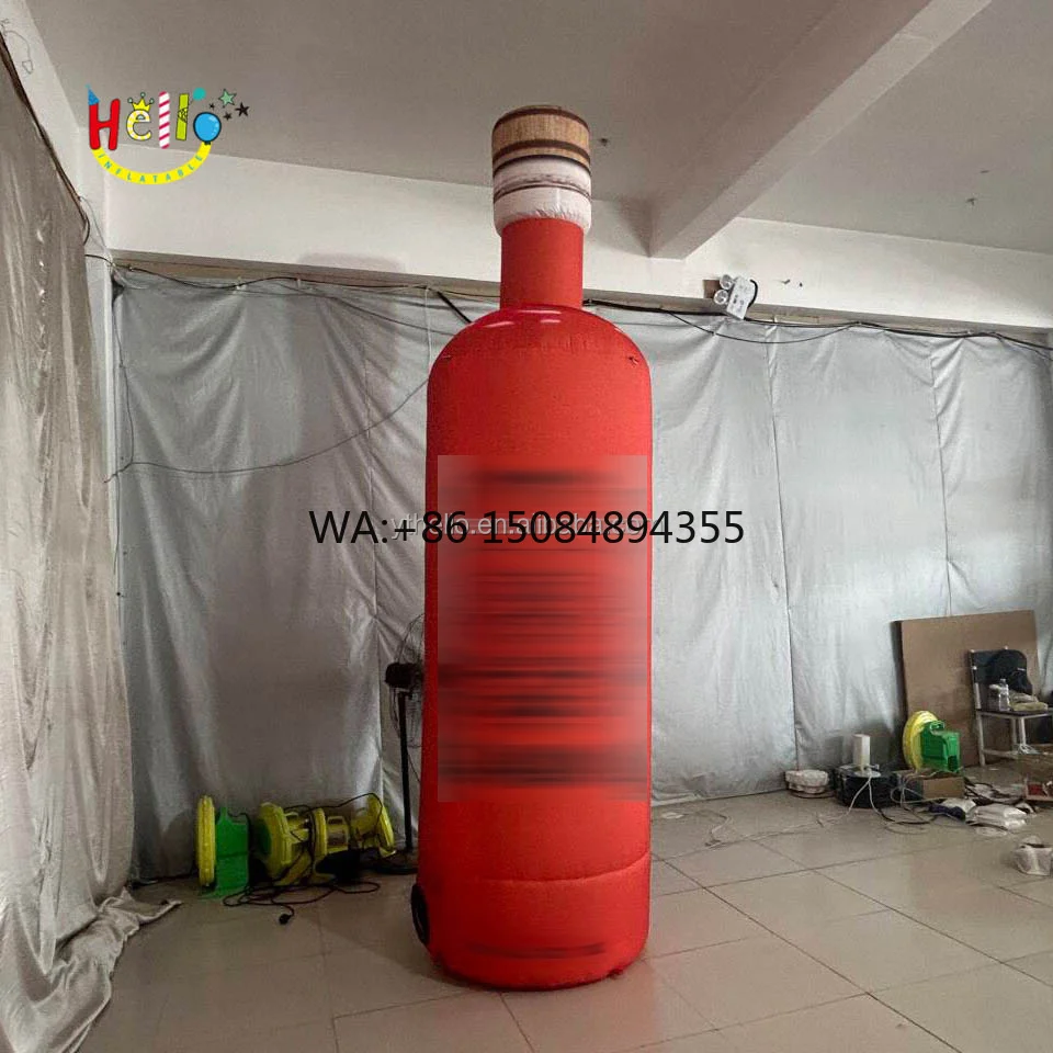 Personalized High Inflatable Red Wine Bottle Model Advertising Decoration Red Inflatable Wine Bottle